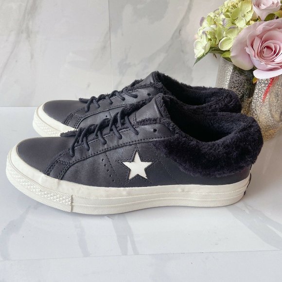 converse faux fur one star